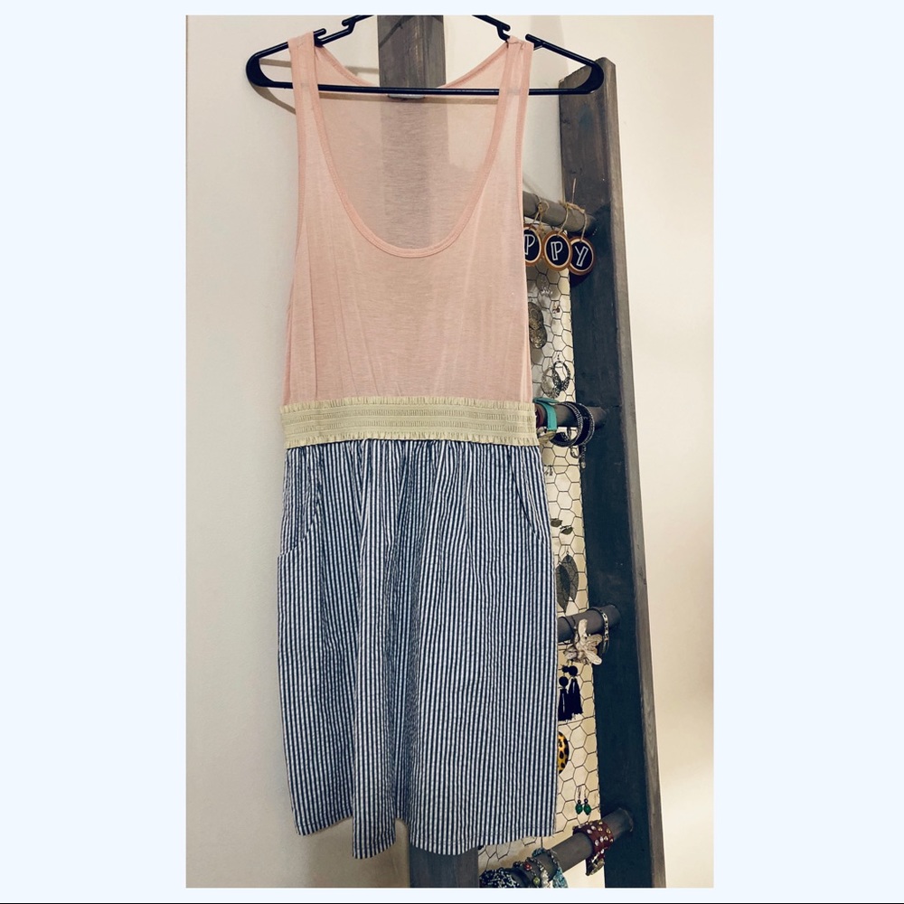 Max Rave | Pink Cream Navy | Ribbon Band | Dress